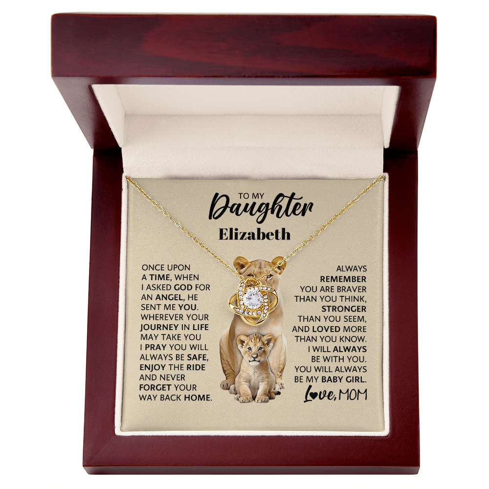 To My Daughter Pesonalized Name Necklace from MOM.