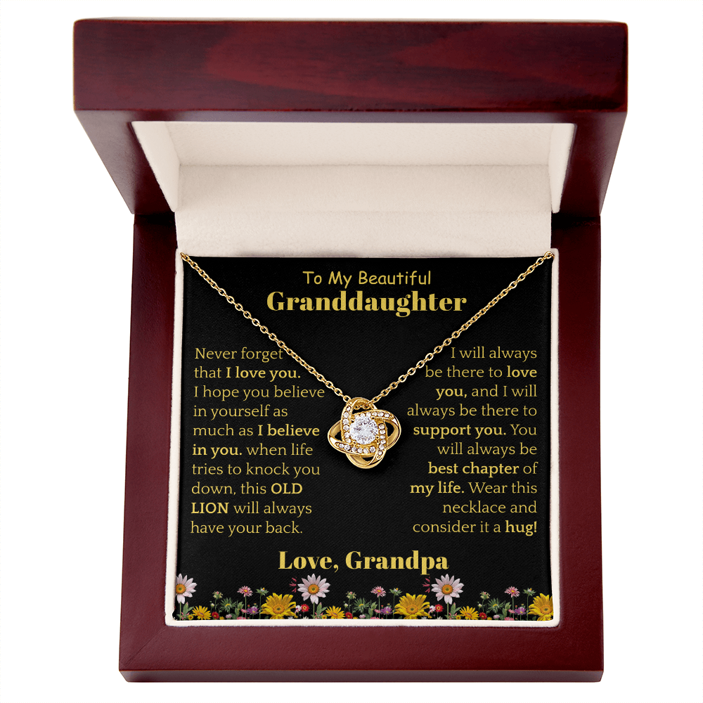 To My Beautiful Granddaughter Necklace from Grandpa.