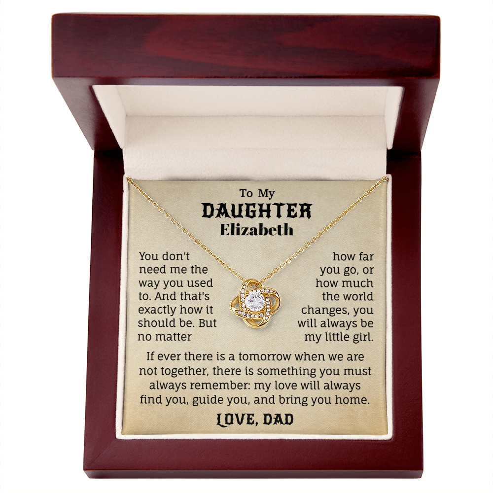 To My Daughter Personalized Name Necklace from Dad.