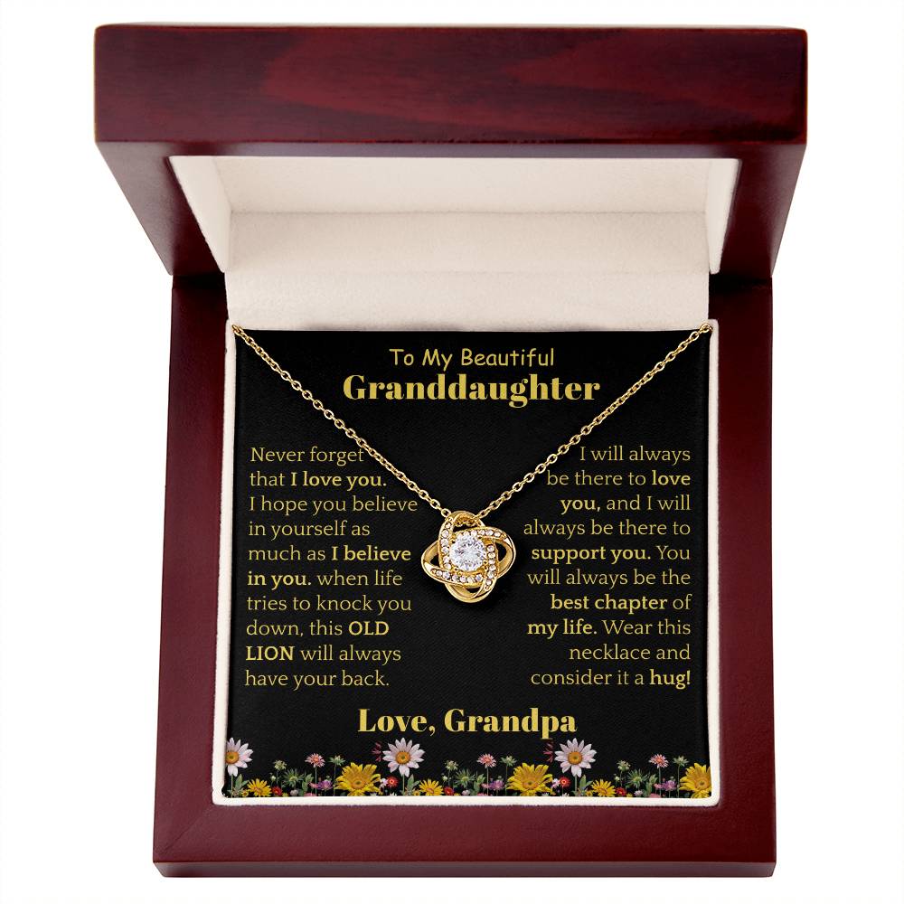 To My Beautiful Granddaughter Necklace from Grandpa.