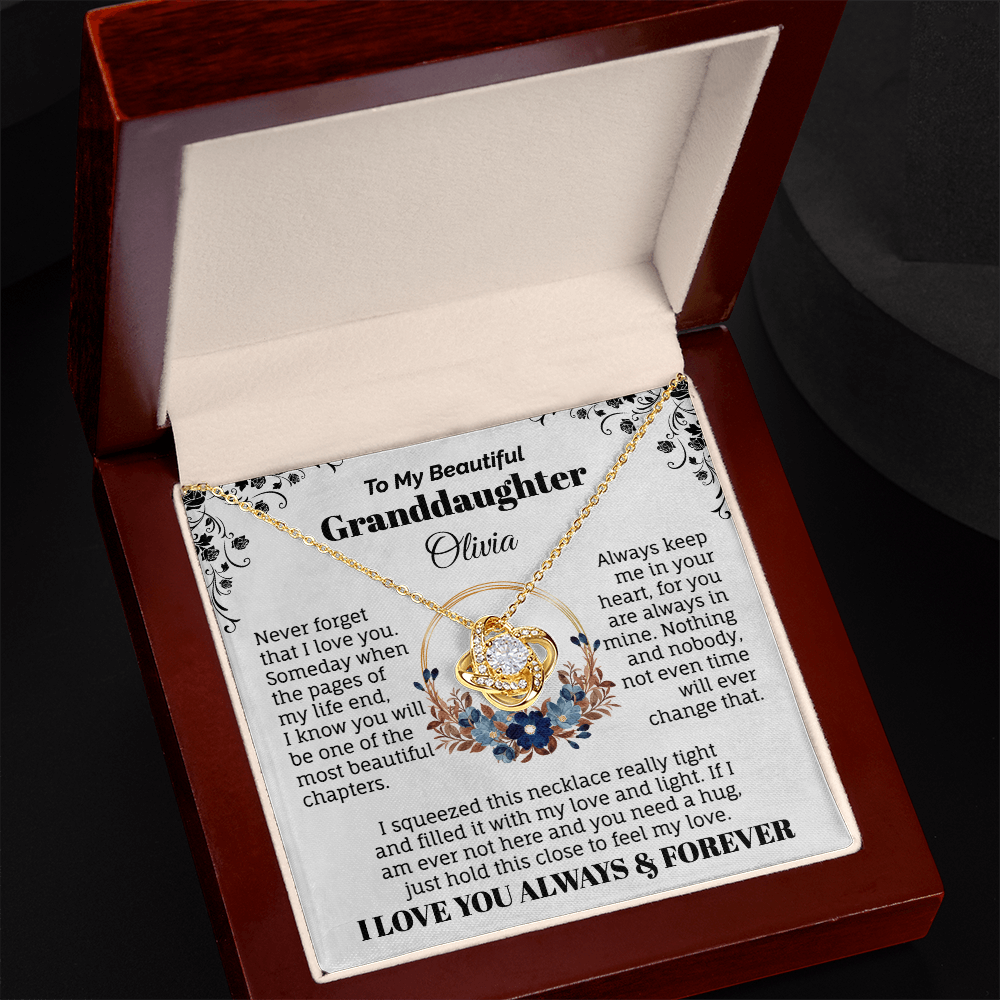 To My Granddaughter Personalized Name Necklace.