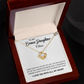 To My Bonus Daughter, Always Shine Like The Brightest Star. Personalized Name Necklace.