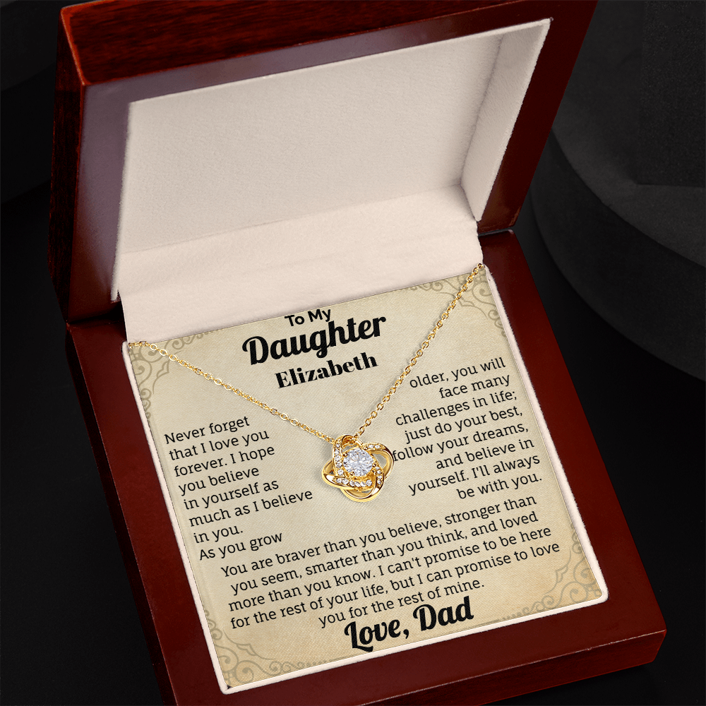 To My Daughter Personalized Necklace.
