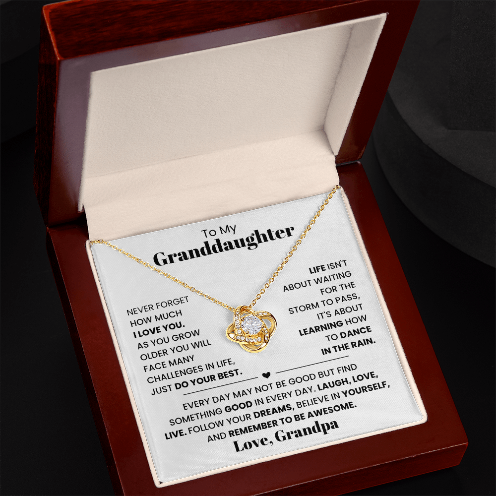 To My Granddaughter Necklace from Grandpa.