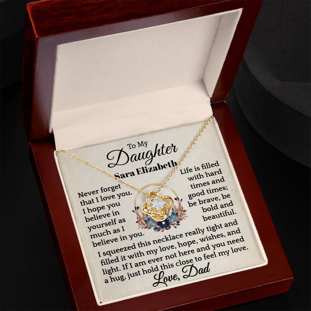 To My Bonus Daughter Sara Elizabeth.