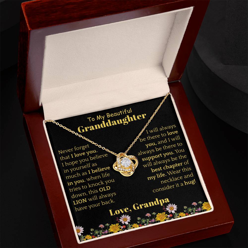 To My Beautiful Granddaughter Necklace from Grandpa.