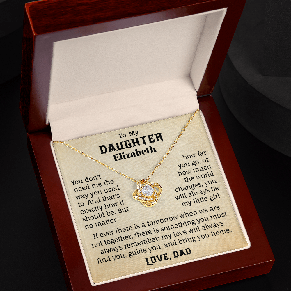 To My Daughter Personalized Name Necklace from Dad.