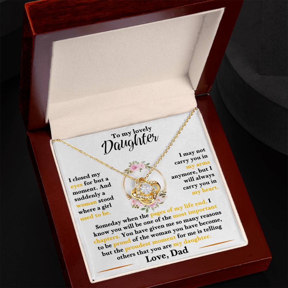 To My Lovely Daughter Necklace.