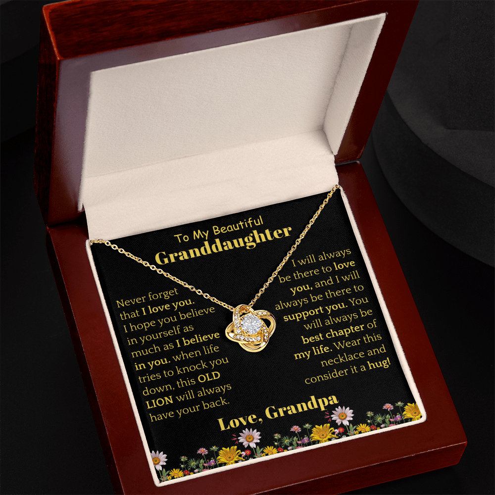 To My Beautiful Granddaughter Necklace from Grandpa.
