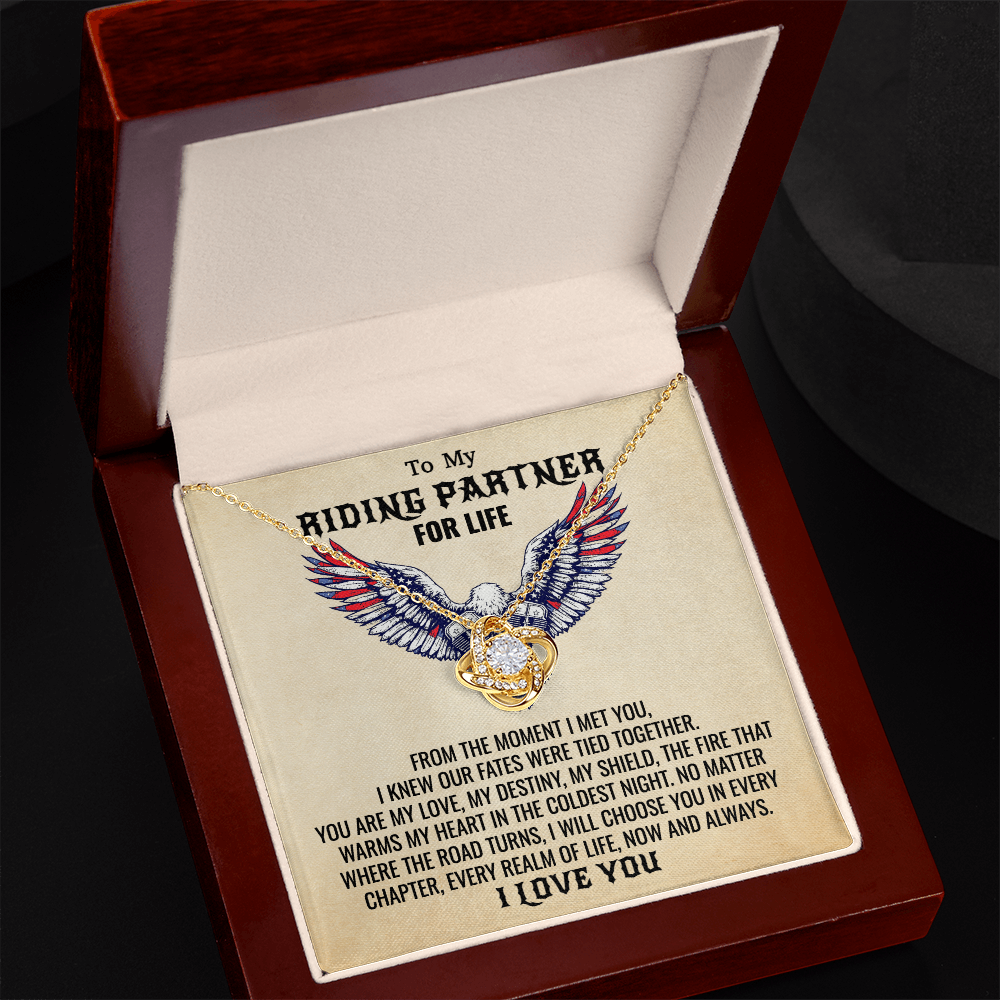 To My Riding Partner For Life Necklace.