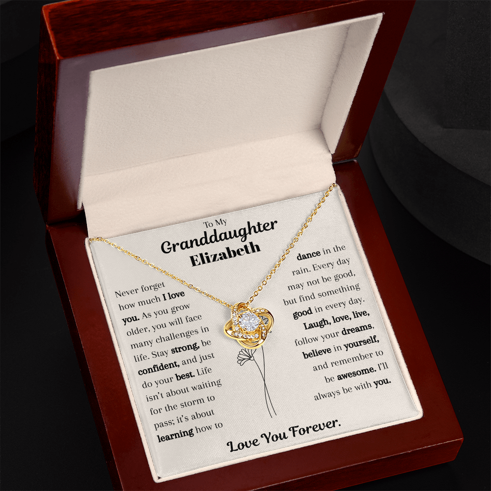 To My Granddaughter Personalized Name Necklace.