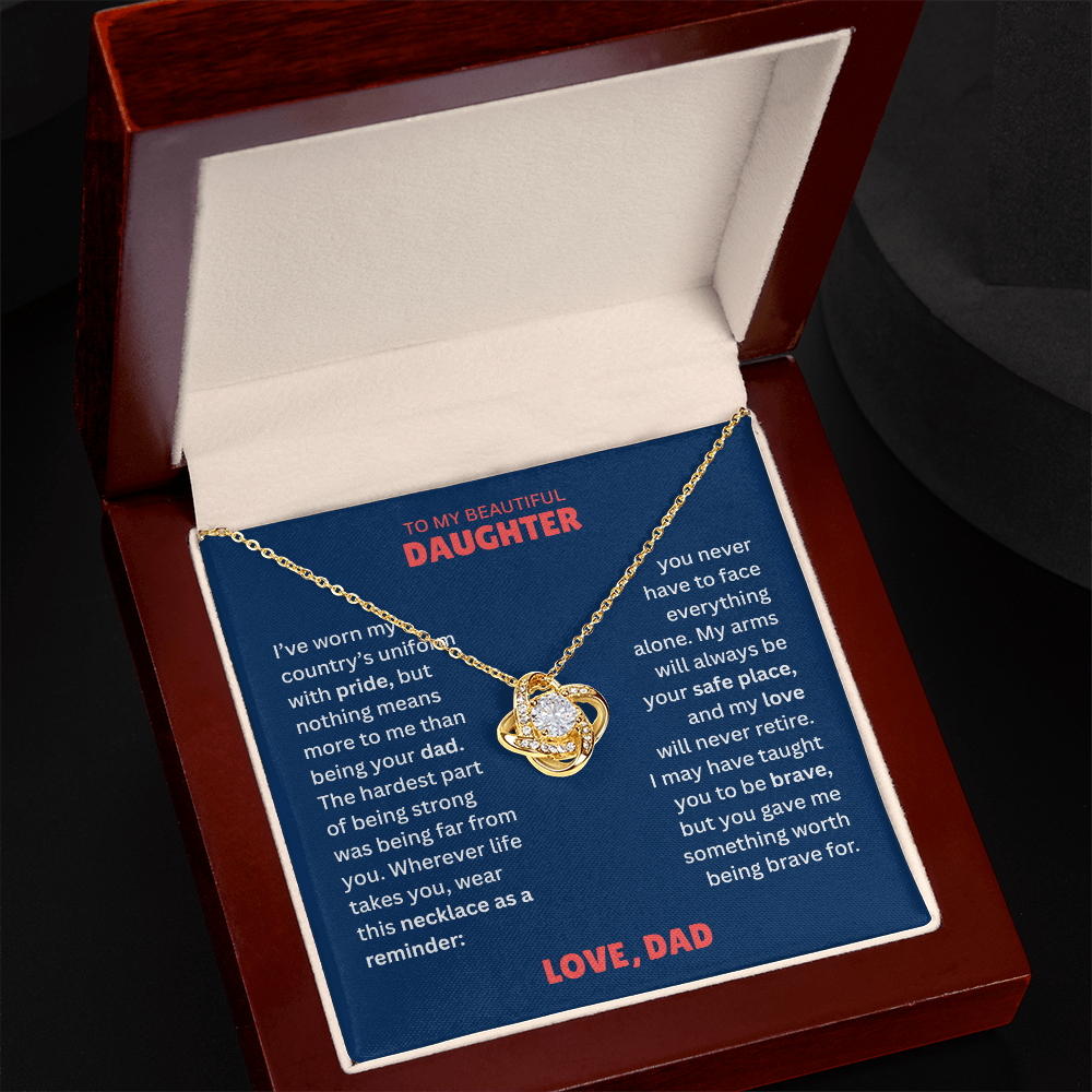 To My Daughter Necklace from Militarily Dad.