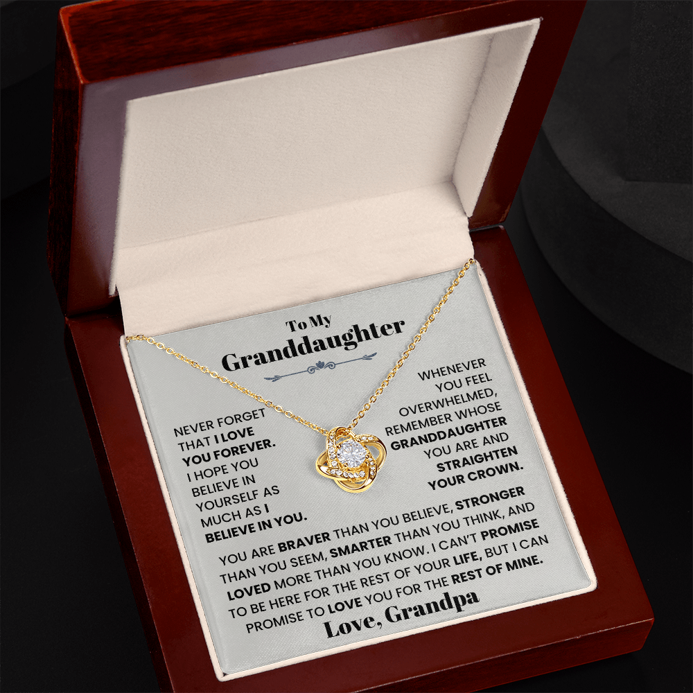 To My Granddaughter Necklace from Grandpa.