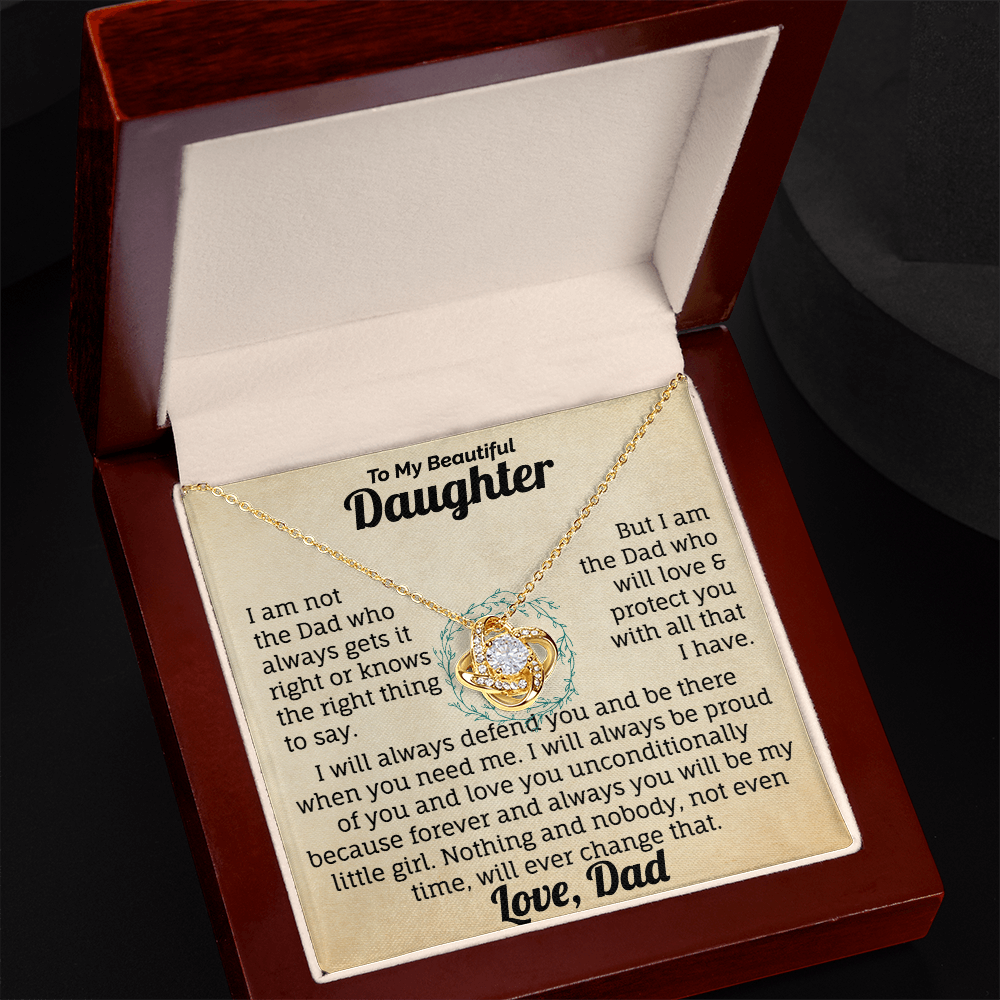 To My Beautiful Daughter Personalised Name Necklace.