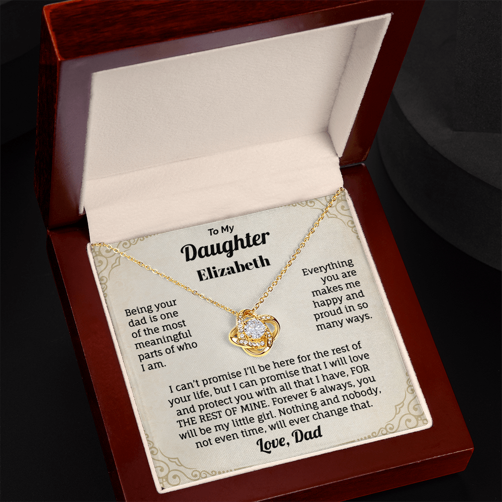 To My Daughter Personalized Name Necklace From Dad.