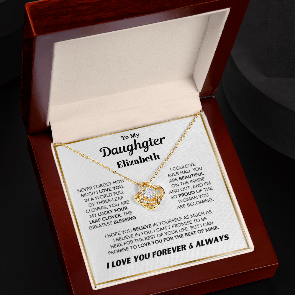 To My Daughter, I Love Your Forever & Always Personalized Necklace.