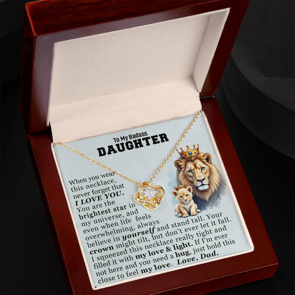To My Badass Daughter Necklace.(Almost sold out)