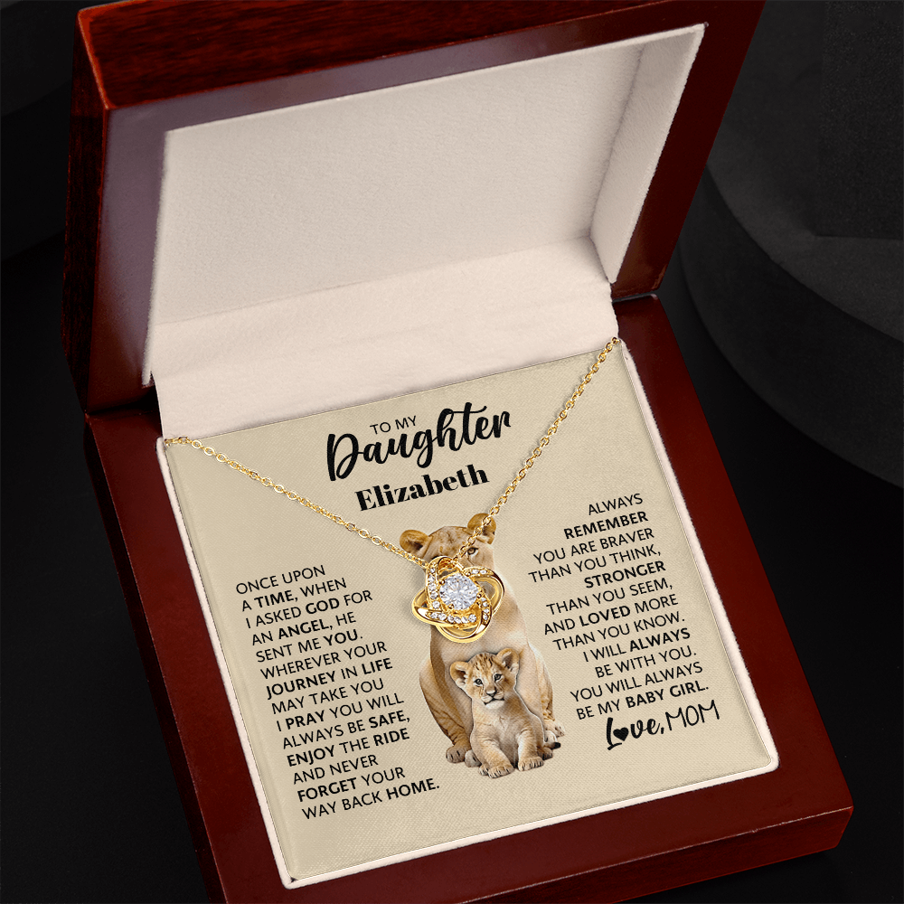 To My Daughter Pesonalized Name Necklace from MOM.