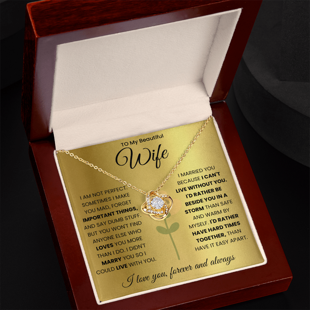 To My Beautiful Wife Necklace.