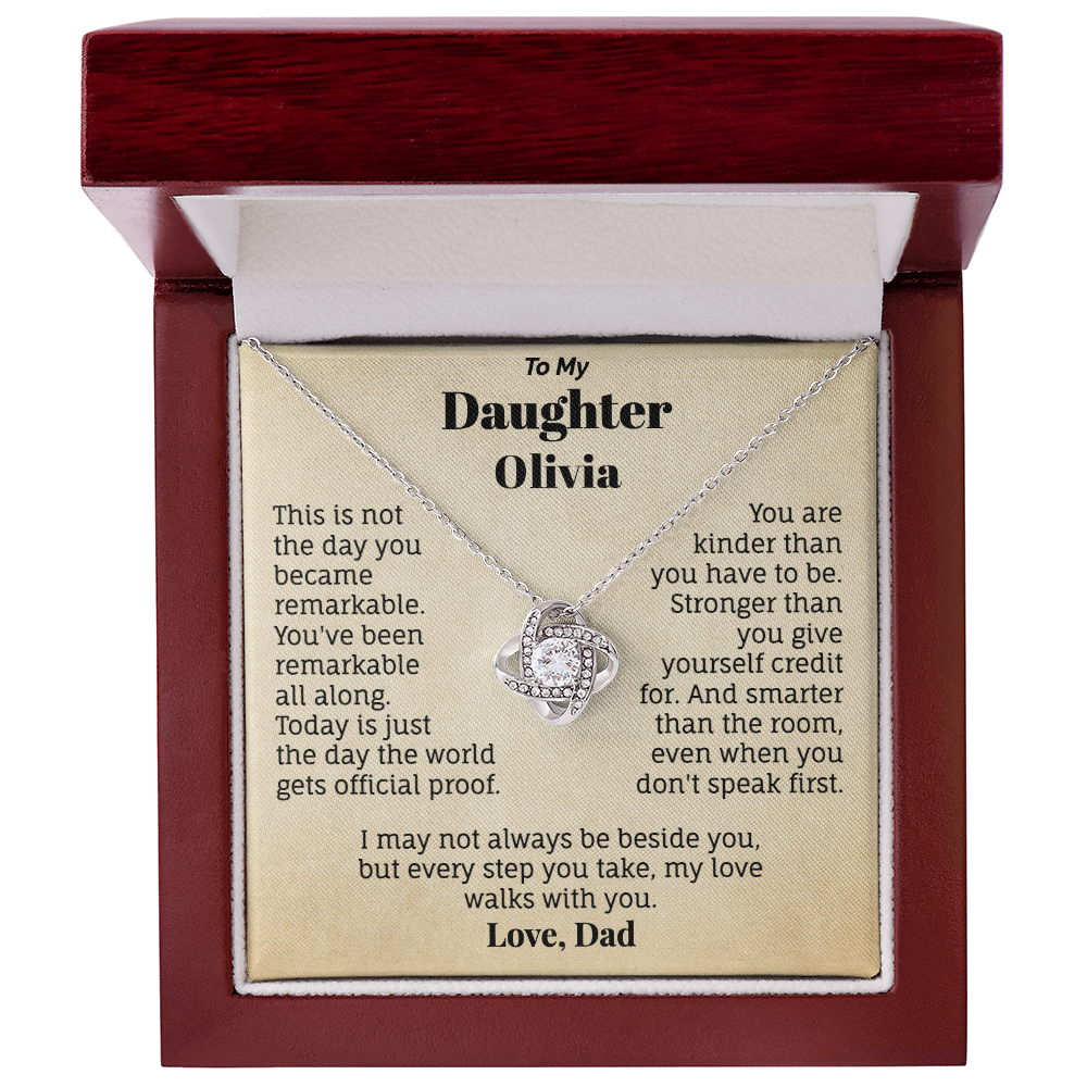 To My Daughter Personalized Name Necklace from Dad.