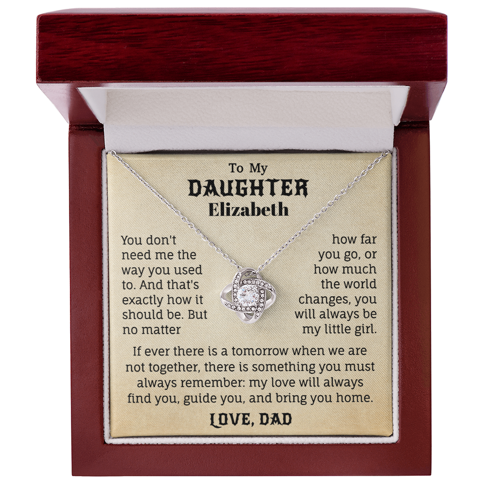 To My Daughter Personalized Name Necklace from Dad.