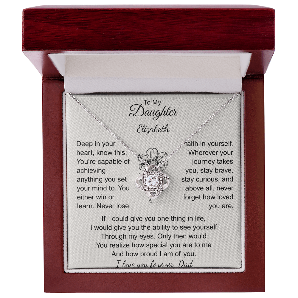 To My Daughter Personalized Name & Signature Necklace.