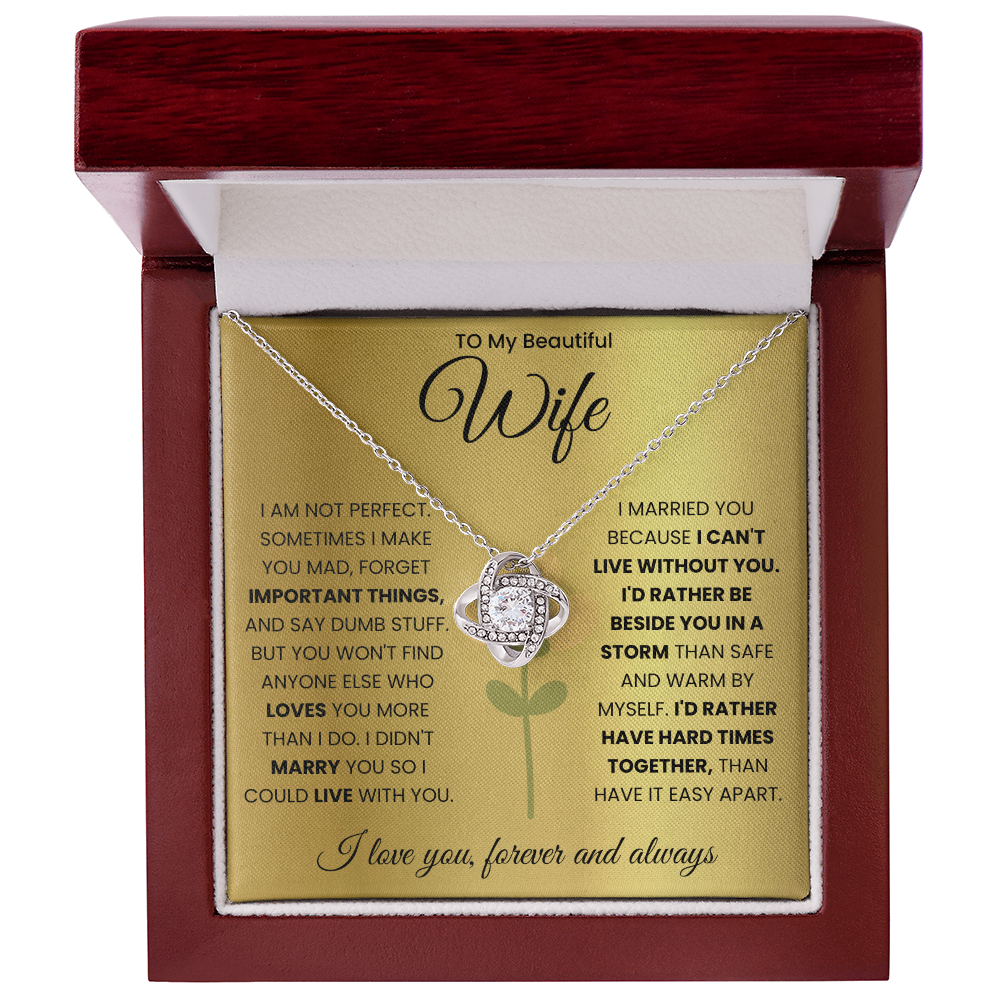 To My Beautiful Wife Necklace.