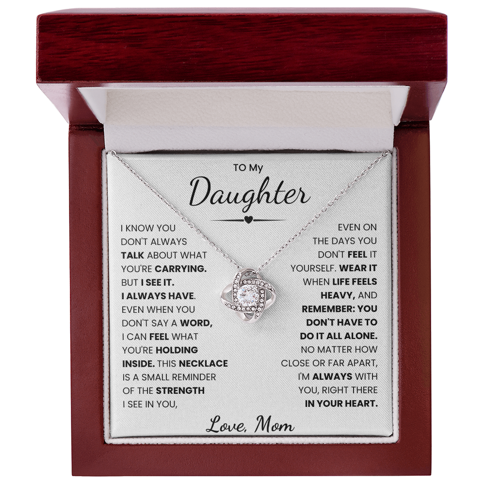 To My Daughter Necklace from Mom.