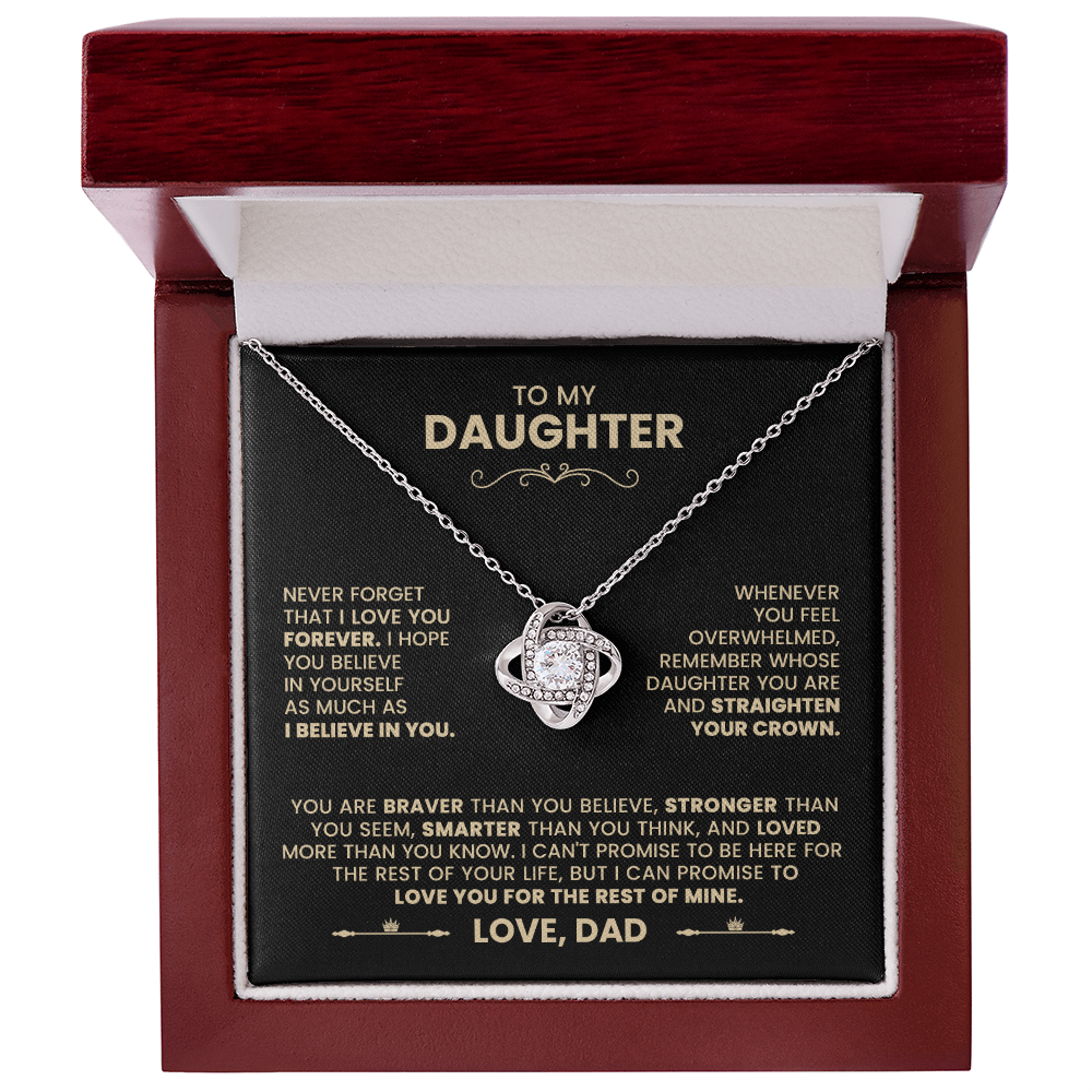 To My Daughter, I Love You For The Rest Of Mine Necklace from Dad.