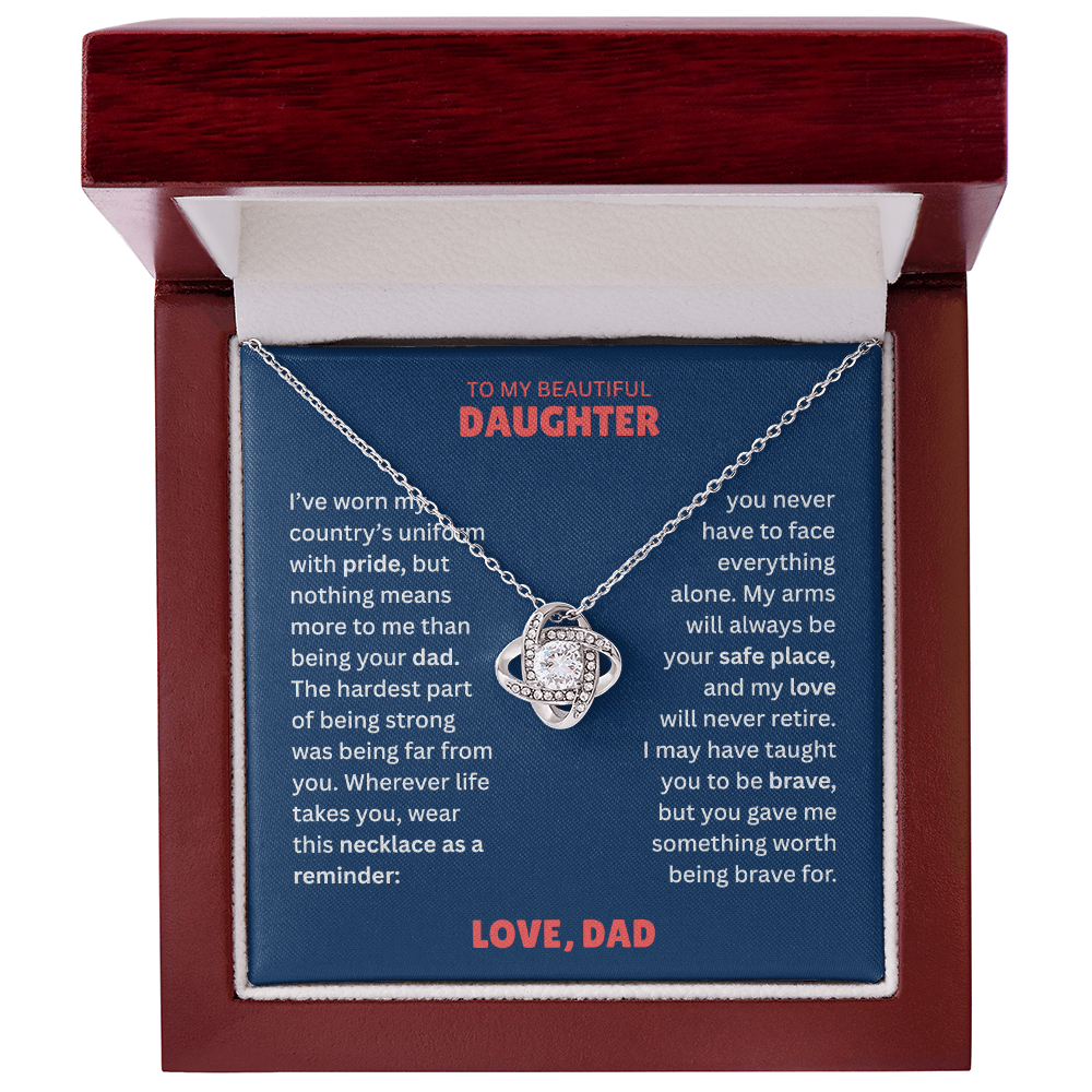 To My Daughter Necklace from Militarily Dad.