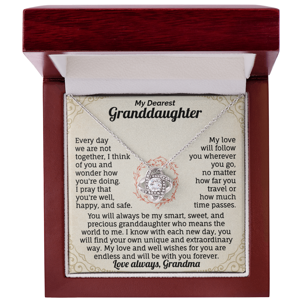 My Dearest Granddaughter, I pray that you're well, happy, and safe Necklace.