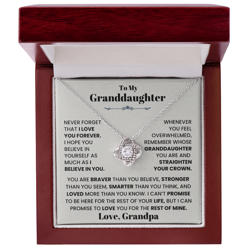 To My Granddaughter Necklace from Grandpa.