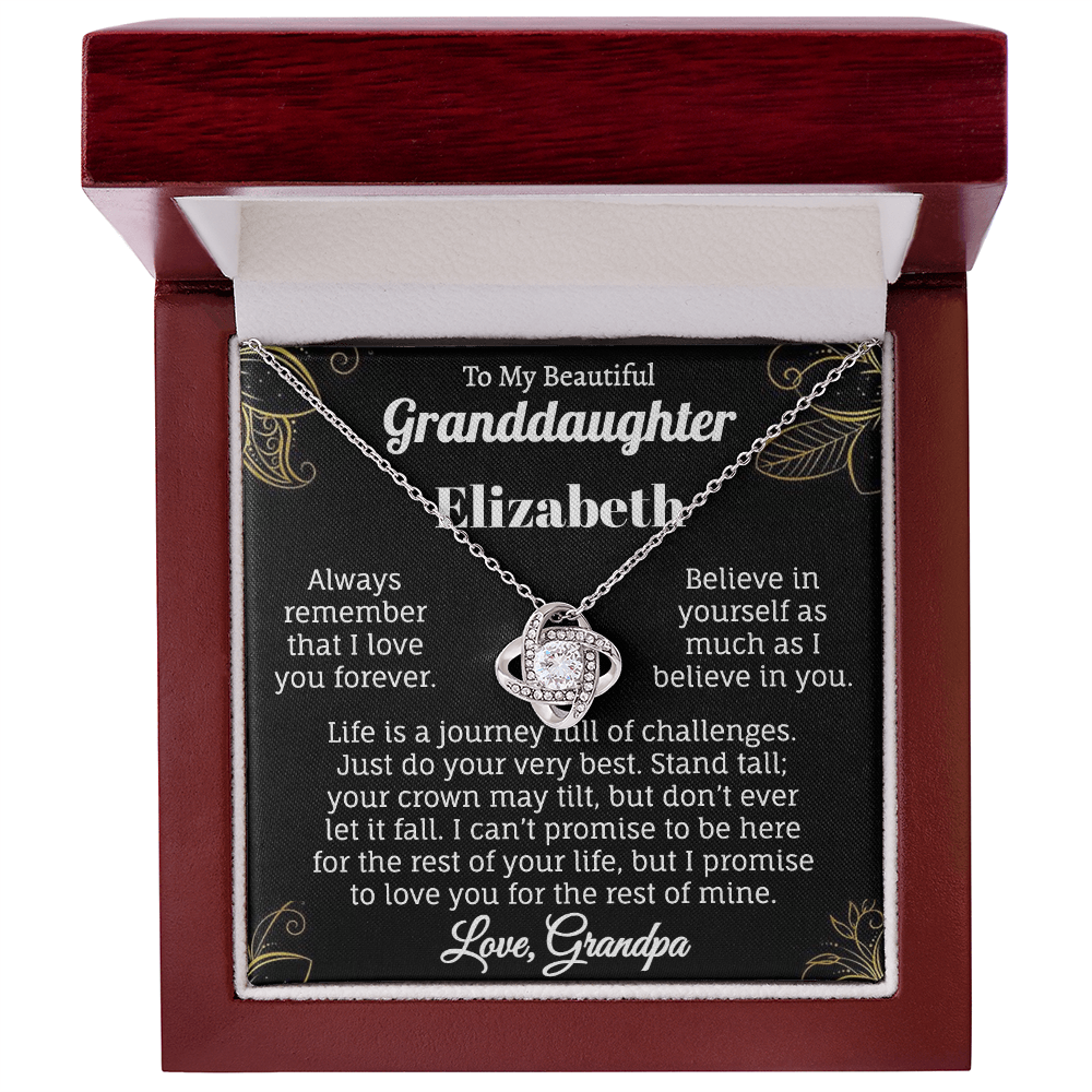 To My Beautiful Granddaughter Necklace.
