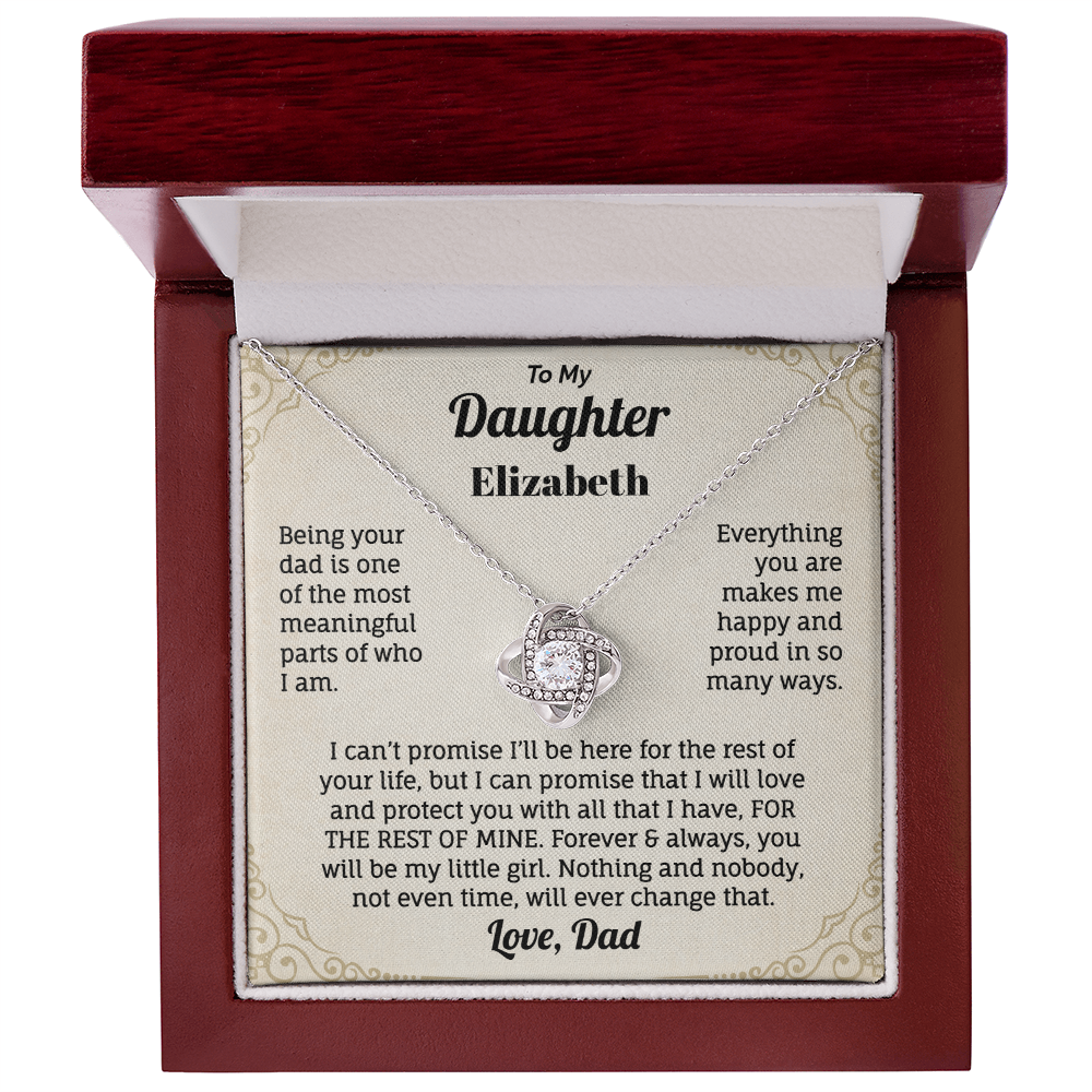 To My Daughter Personalized Name Necklace From Dad.