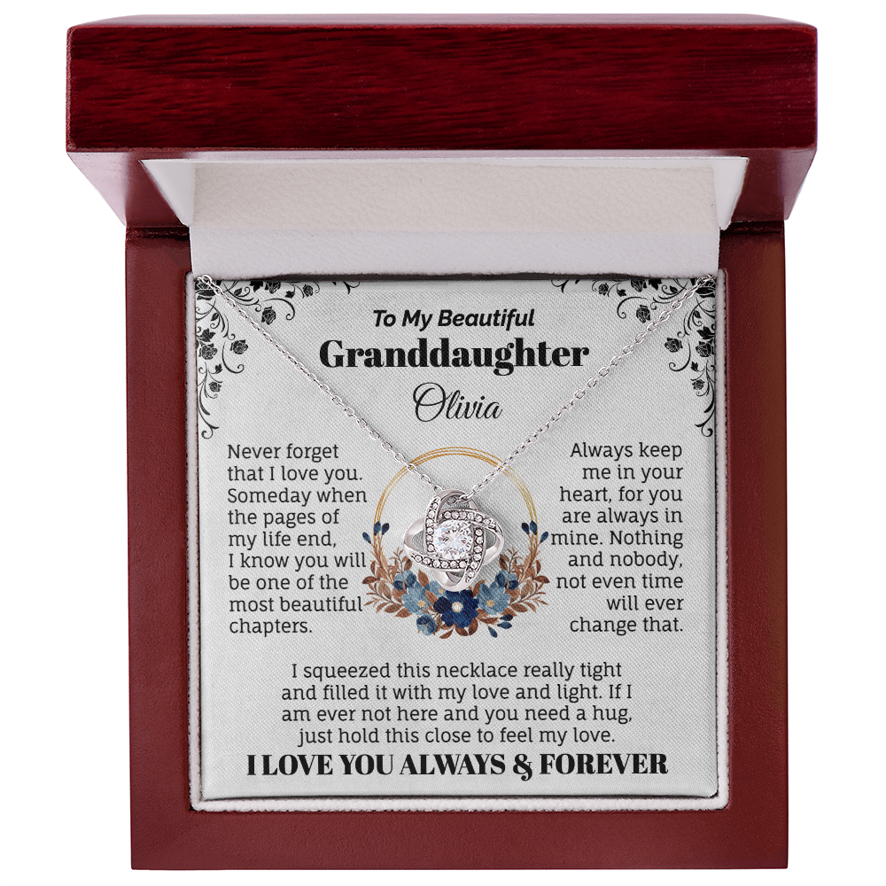 To My Granddaughter Personalized Name Necklace.