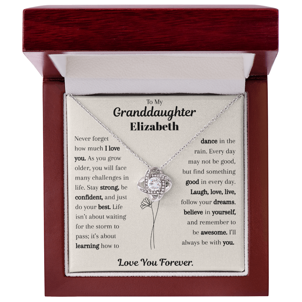 To My Granddaughter Personalized Name Necklace.
