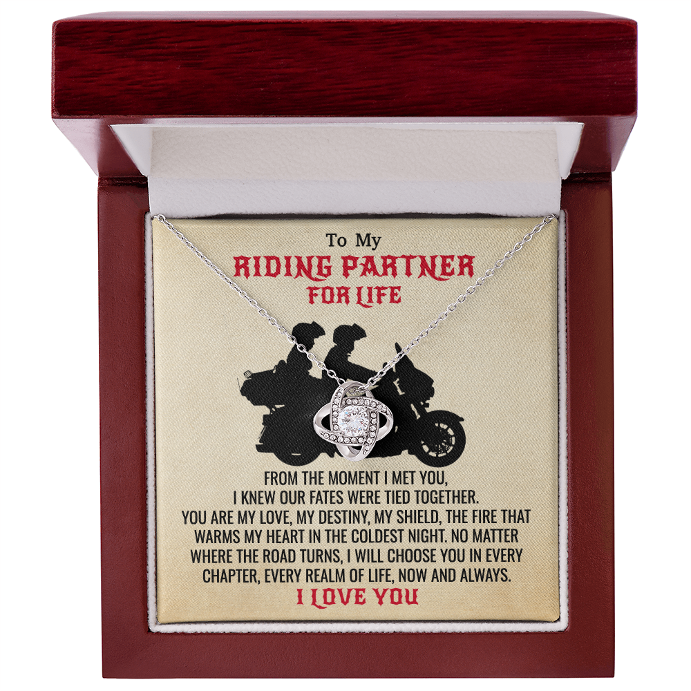 To My Riding Partner For Life Necklace For Her.