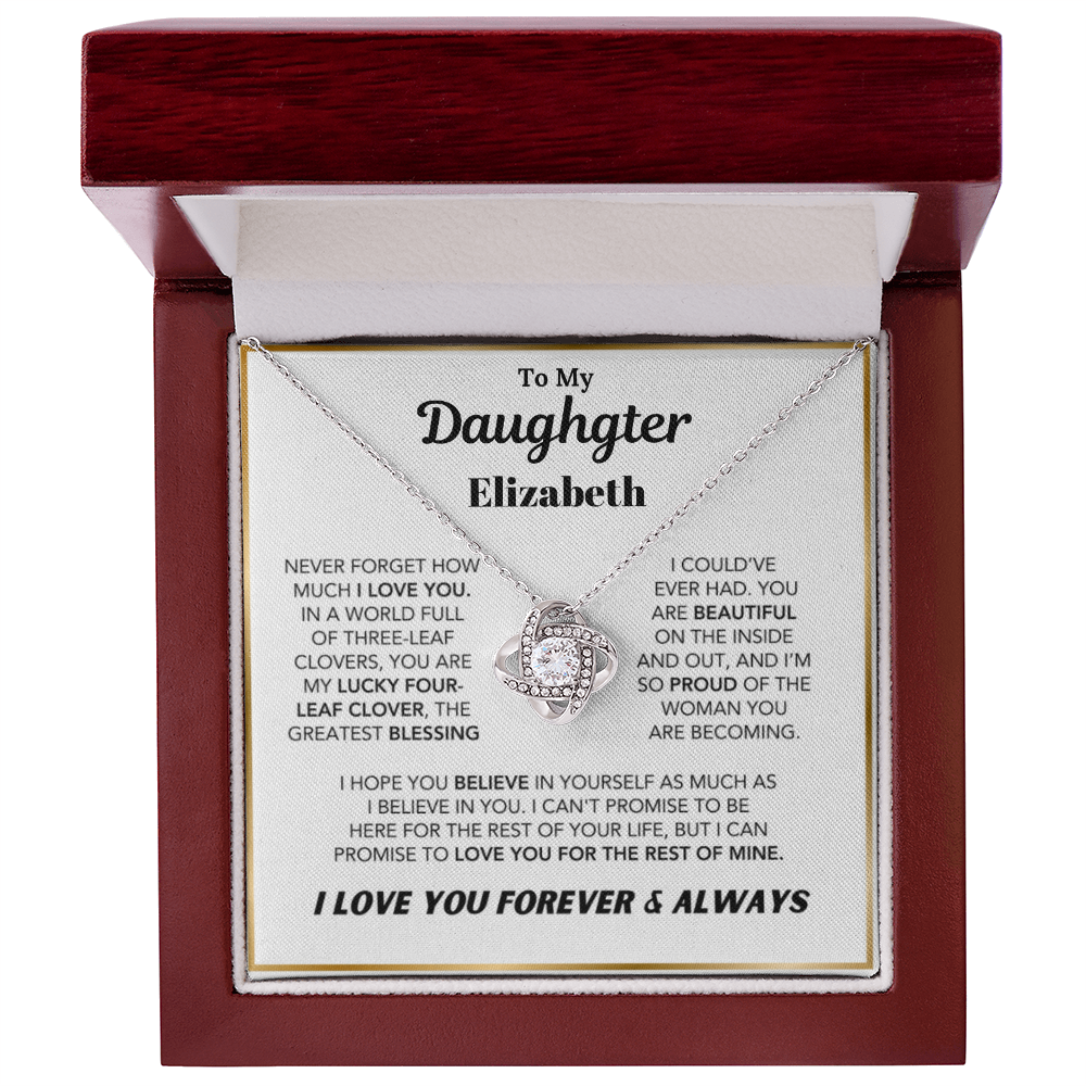 To My Daughter, I Love Your Forever & Always Personalized Necklace.