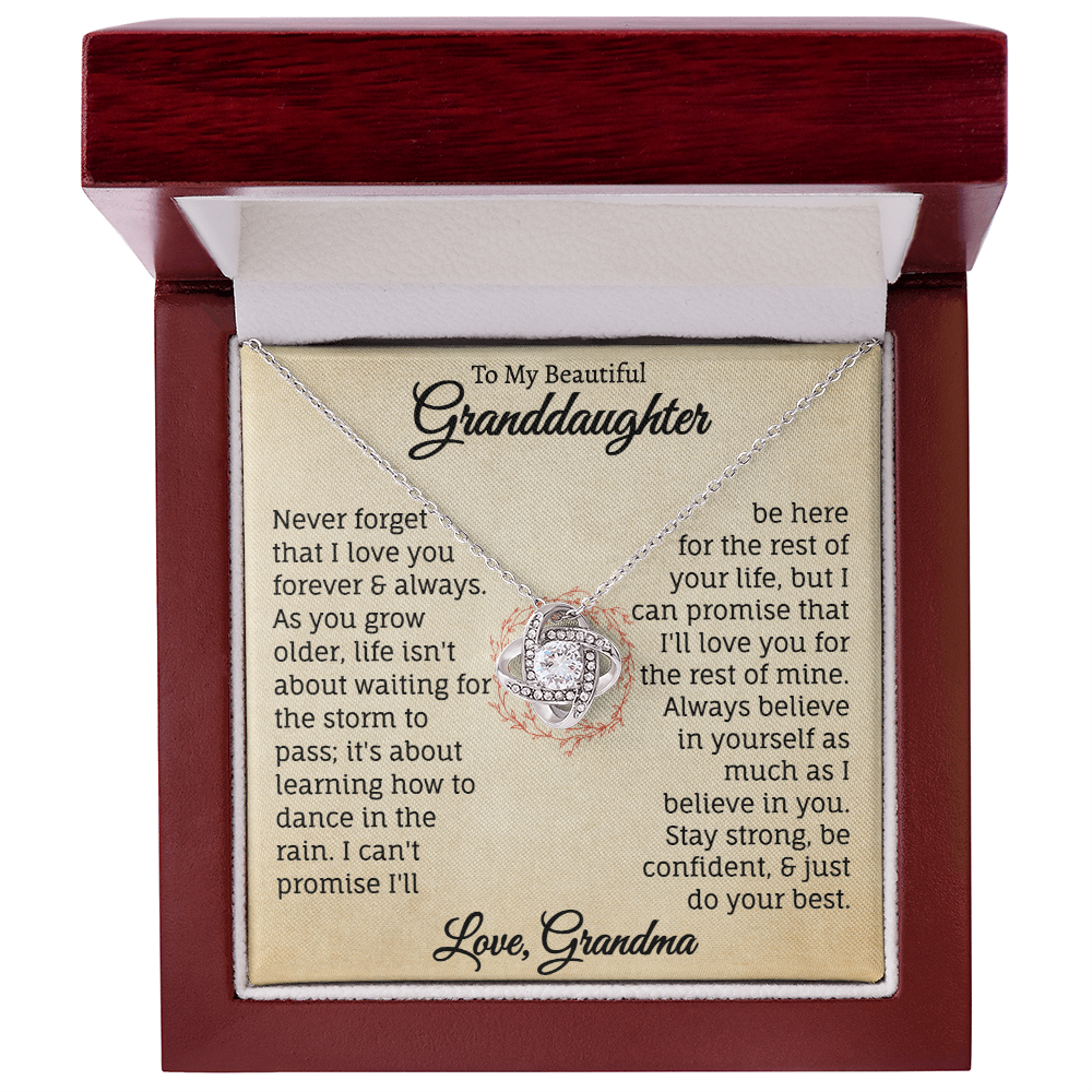 To My Beautiful Granddaughter Personalized Name Necklace.