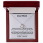 Dear Mom, You Are My First Friend | Limited Edition Necklace With Heartfelt Massage Card.