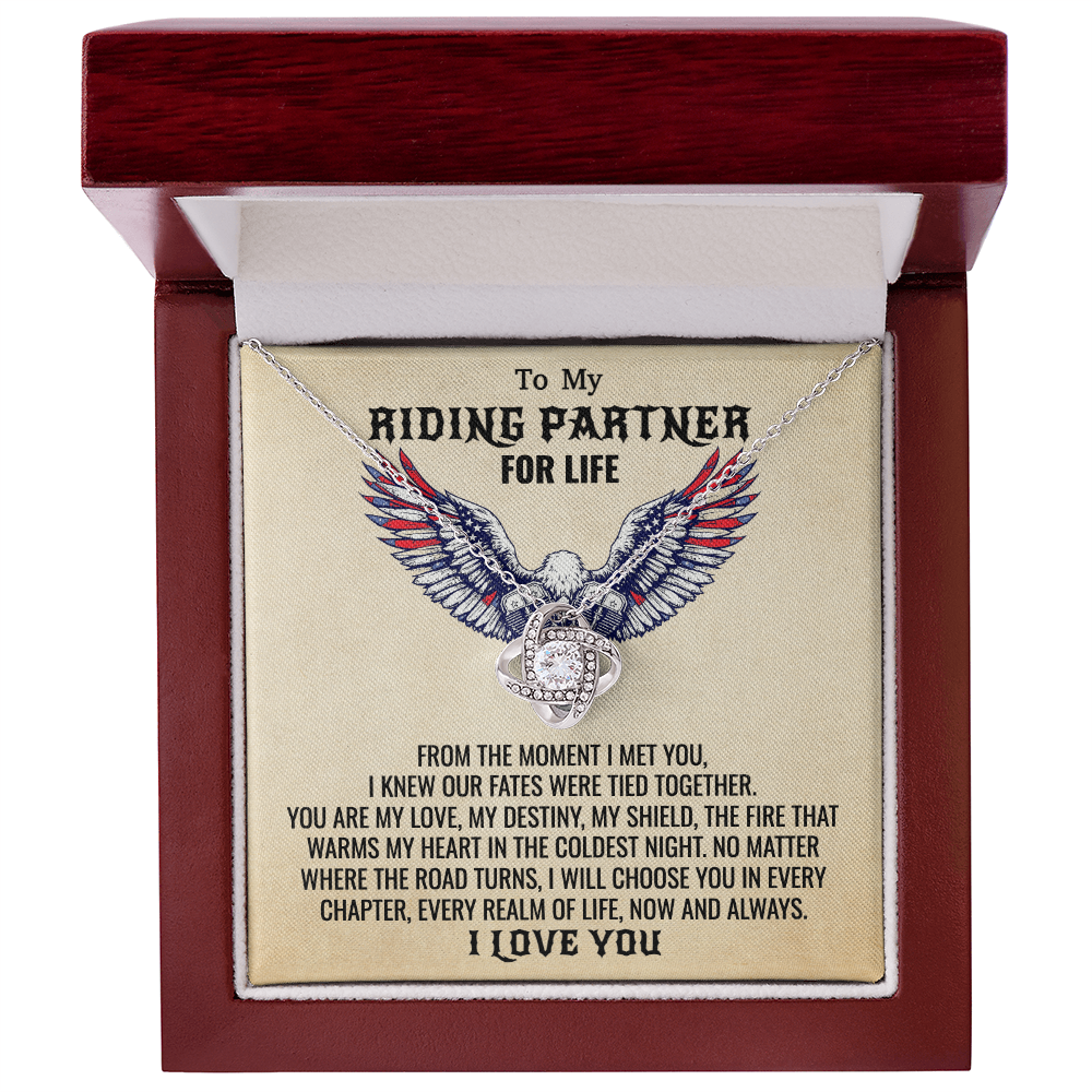 To My Riding Partner For Life Necklace.