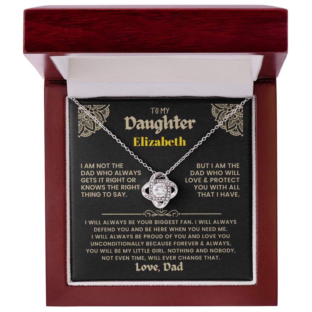 To My Daughter Personalized Necklace.