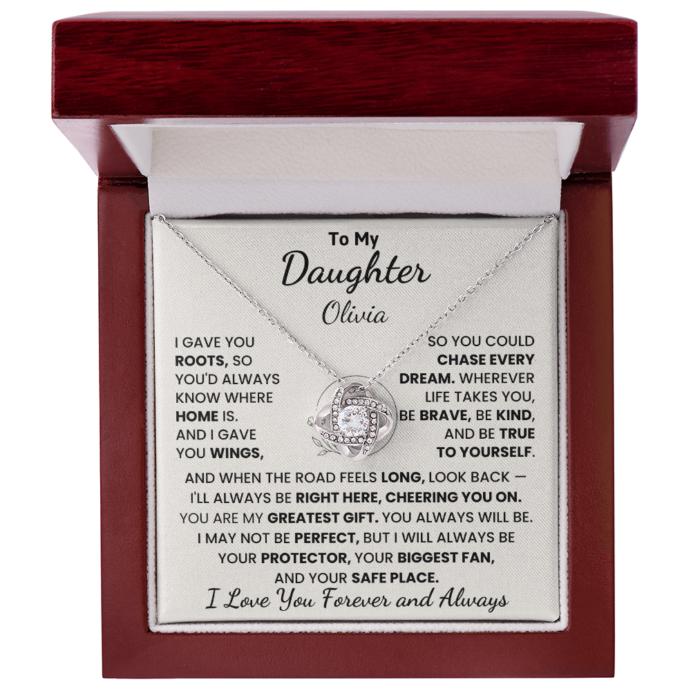To My Daughter Personalized Name Necklace.