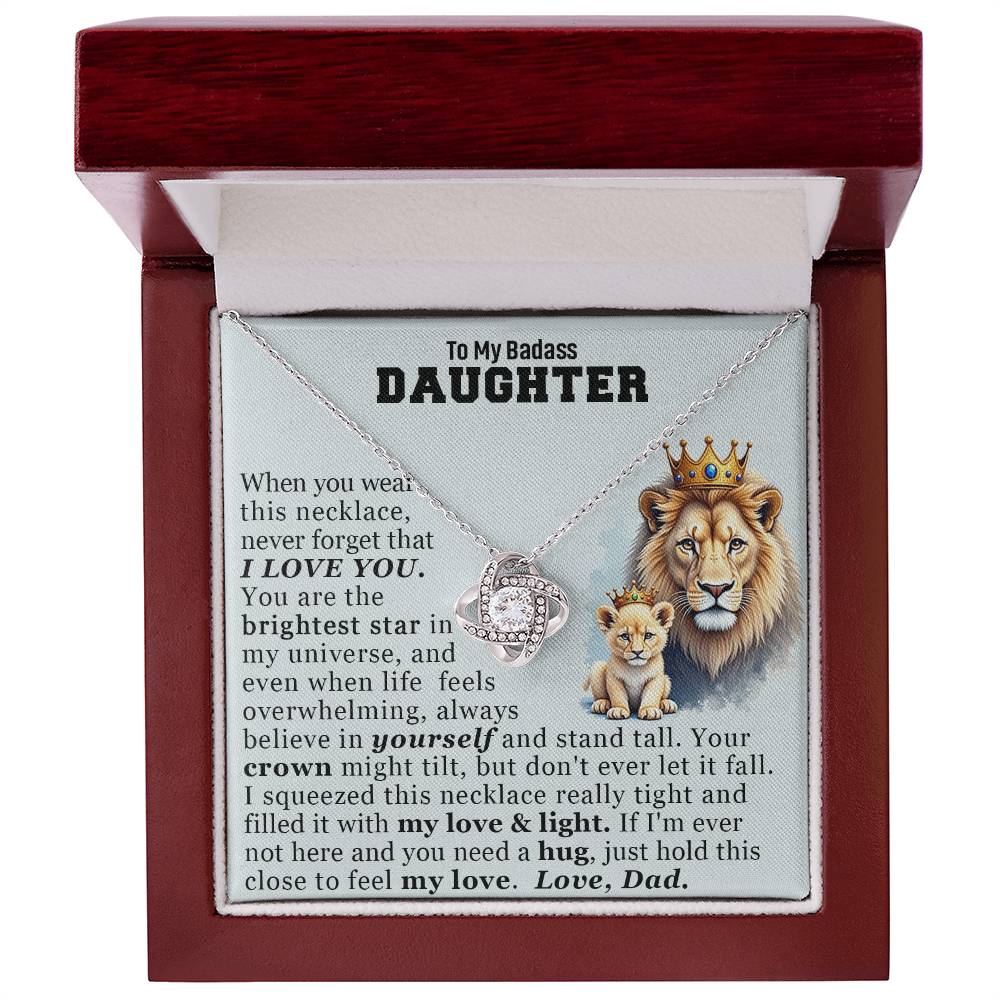 To My Badass Daughter Necklace.(Almost sold out)