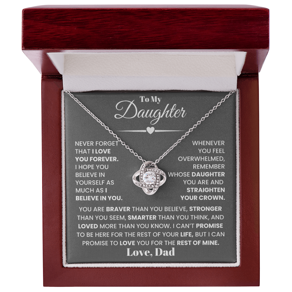 To My Daughter Necklace from Dad.