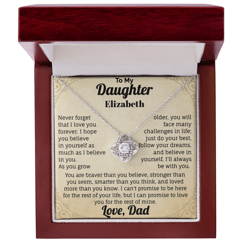 To My Daughter Personalized Necklace.