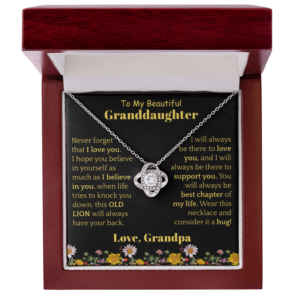 To My Beautiful Granddaughter Necklace from Grandpa.