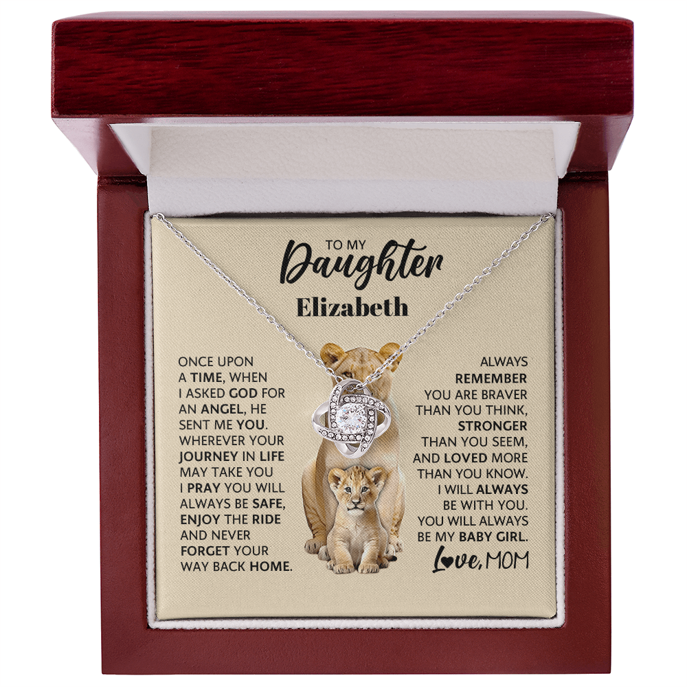 To My Daughter Pesonalized Name Necklace from MOM.