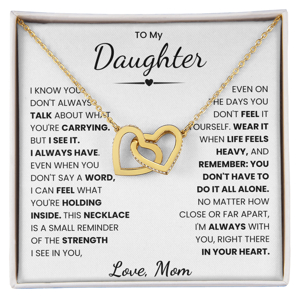 To My Daughter Necklace from Mom.