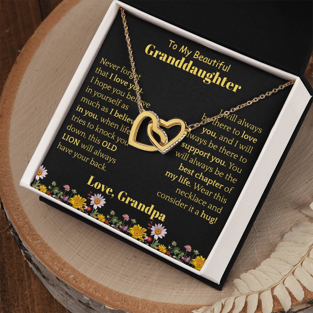 To My Beautiful Granddaughter Necklace from Grandpa.